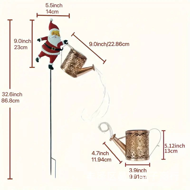 🎅 Kalėdų Senelio saulės lempa - stebuklinga šviesa užpildo jūsų sodą šventiniu spindesiu. ✨-LT