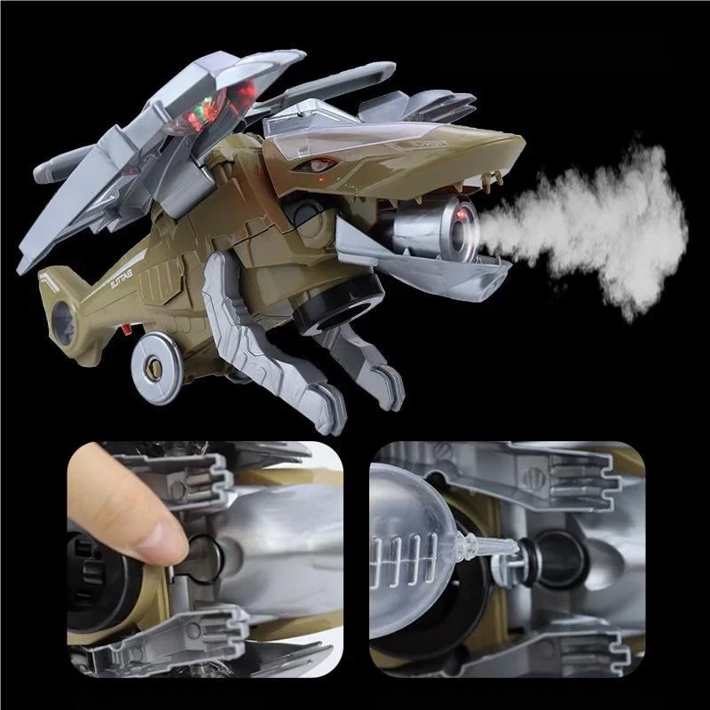 Gran oferta de helicóptero de dinosaurio transformable con LED-ES