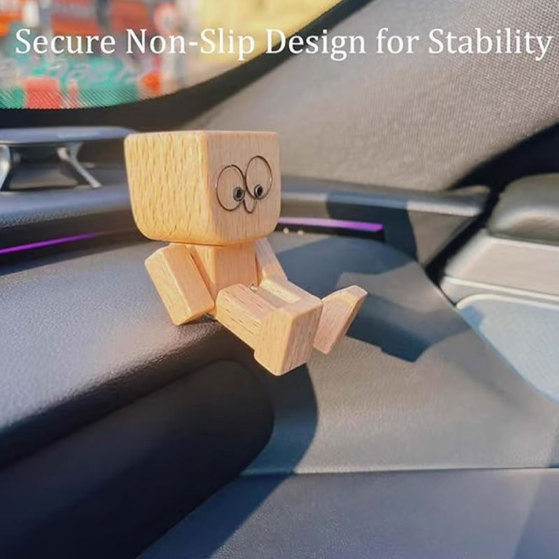 Adorable figurita de madera que se mueve con 12 expresiones faciales diferentes.-ES