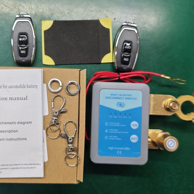🚗⚡Nuotoliniu būdu valdomas 12 V / 24 V automobilio akumuliatoriaus atjungimo jungiklis🔋-LT