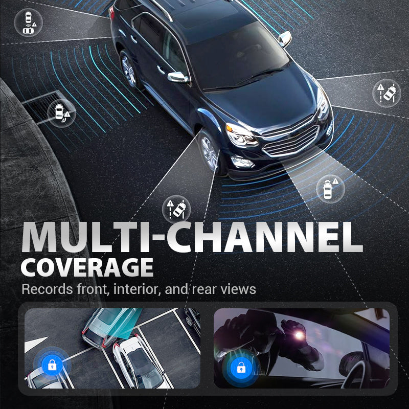 🚗 Keturių kanalų automobilio kamera su WiFi ryšiu ir naktinio matymo funkcija📹-LT