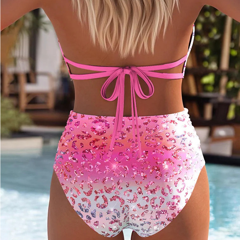 👙🌊 Bikini sexy tipo halter con estampado-ES
